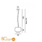 Подвесной светильник Foscarini Chouchin 210073 25 - Схема
