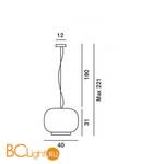 Подвесной светильник Foscarini Chouchin 210071E-53 - Схема