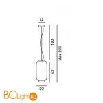 Подвесной светильник Foscarini Chouchin 210072E-40 - Схема