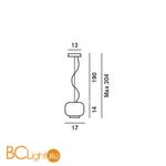 Подвесной светильник Foscarini Chouchin 210271R1-53 - Схема