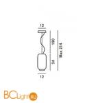 Подвесной светильник Foscarini Chouchin 210272R1-40 - Схема