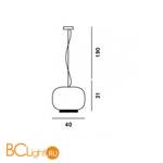 Подвесной светильник Foscarini Chouchin 210071E-05 - Схема