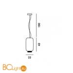 Подвесной светильник Foscarini Chouchin 210072E-04 - Схема