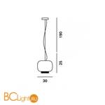 Подвесной светильник Foscarini Chouchin 210073E-02 - Схема