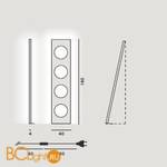  Напольный светильник Foscarini Dolmen 280003-14 - Схема