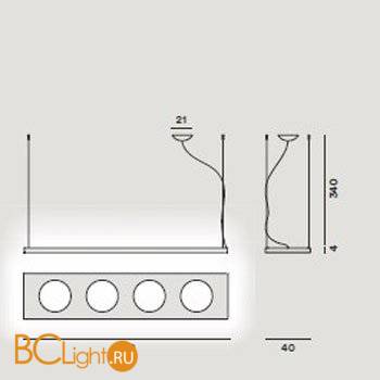 Подвесной светильник Foscarini Dolmen 280007-14 - Схема
