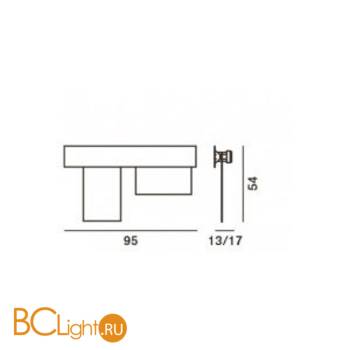 Настенный светильник Foscarini Fields 1740053 10 - Схема