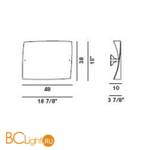 Настенный светильник Foscarini Folio 0190051 10 - Схема