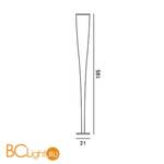 Напольный светильник Foscarini Giga Lite 111003R2 55 - Схема