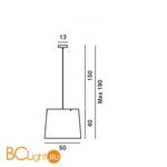 Подвесной светильник Foscarini Giga Lite 139017 20 - Схема