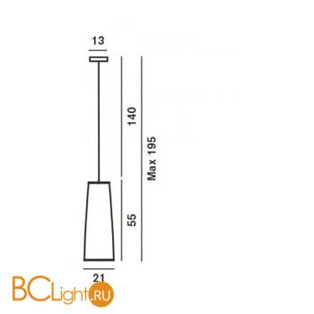 Подвесной светильник Foscarini Giga Lite 111027 20 - Схема