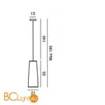 Подвесной светильник Foscarini Giga Lite 111027 20 - Схема