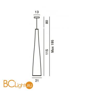 Подвесной светильник Foscarini Giga Lite 111017 20 - Схема