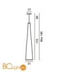 Подвесной светильник Foscarini Giga Lite 111017 20 - Схема