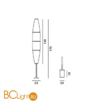 Уличный наземный светильник Foscarini Havana 1500031 10 - Схема