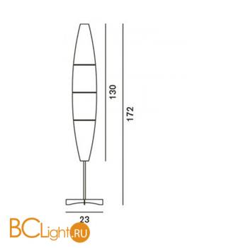 Напольный светильник Foscarini Havana 040003 10 - Схема