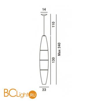 Подвесной светильник Foscarini Havana 0400072-R1 10 - Схема