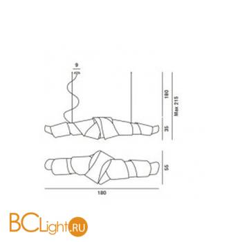 Подвесной светильник Foscarini Jamaica 225007 10 - Схема