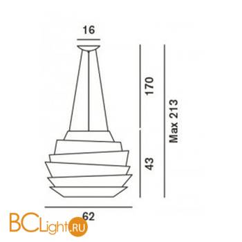 Подвесной светильник Foscarini Le Soleil 181007L-63 - Схема