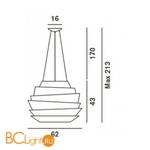 Подвесной светильник Foscarini Le Soleil 181007 10 - Схема