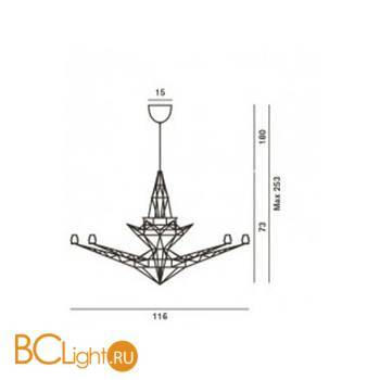Люстра Foscarini Lightweight 064007-R1/3ZI - Схема