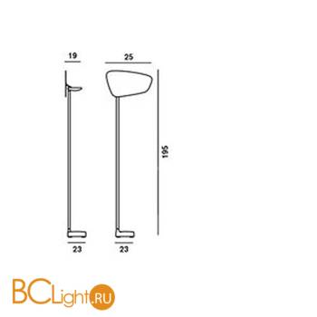 Торшер Foscarini Lightwing 249003 10 - Схема