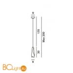 Подвесной светильник Foscarini Maki 219007R1-25 - Схема