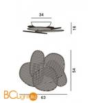 Потолочный светильник Foscarini Nuage 243005 63 - Схема