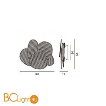 Настенный светильник Foscarini Nuage 243005DM 63 - Схема