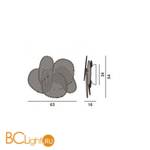 Настенный светильник Foscarini Nuage 243005DM 63 - Схема