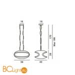 Подвесной светильник Foscarini O-space 127007/3-10 - Схема