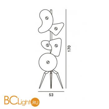 Торшер Foscarini Orbital 036003 - Схема