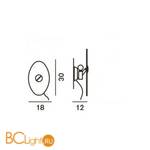 Настенный светильник Foscarini Orbital 0430052 10 - Схема