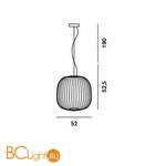 Подвесной светильник Foscarini Spokes 2640072R1-55 - Схема
