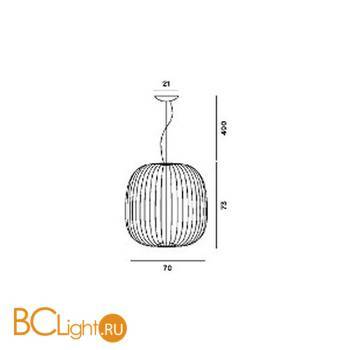 Подвесной светильник Foscarini Spokes 2640172R1-22 - Схема