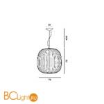 Подвесной светильник Foscarini Spokes 2640172R1-80 - Схема