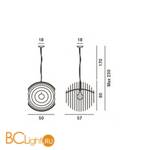 Подвесной светильник Foscarini Supernova 102007/3-66 - Схема