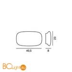 Настенно-потолочный светильник Foscarini Tivu 207005 20 - Схема