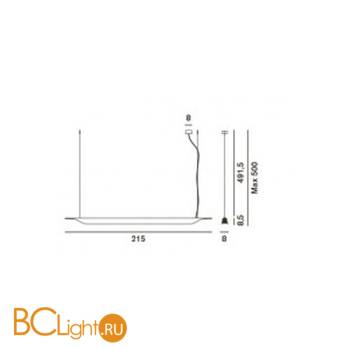 Подвесной светильник Foscarini Troag 2050071 50 - Схема