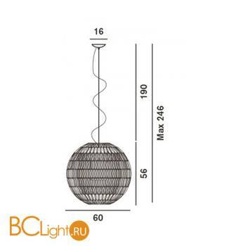 Подвесной светильник Foscarini Tropico 179073 50 - Схема