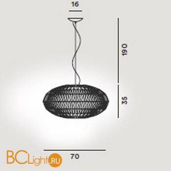 Подвесной светильник Foscarini Tropico 179074 16 - Схема
