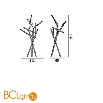 Торшер Foscarini Tuareg 255003 78 - Схема