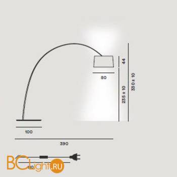 Торшер Foscarini Twice as Twiggy 275013 87 - Схема