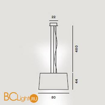 Подвесной светильник Foscarini Twice as Twiggy 275017 87 - Схема