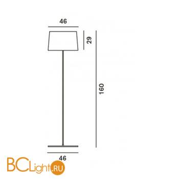Торшер Foscarini Twiggy 159004 20 - Схема