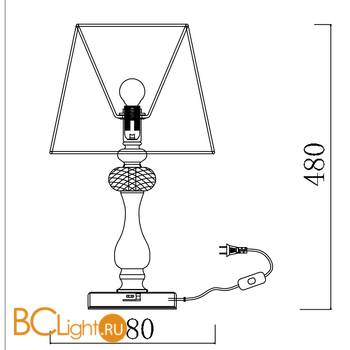 Настольная лампа Freya Adelaide FR2306-TL-01-W - Схема