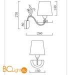 Бра Freya Agas FR2404-WL-01-WG - Схема