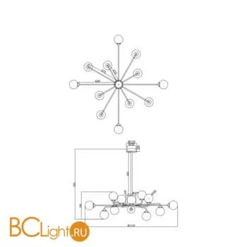 Люстра Freya Alexis FR5120PL-12G - Фото 0