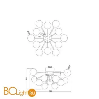 Люстра Freya Alexis FR5120CL-12G - Фото 1