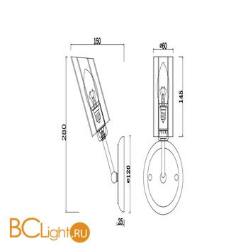 Бра Freya Alma FR5098WL-01CH - Схема